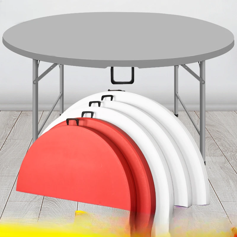 Foldable Round Table Table Household Circular Plastic Large Round Table Garden