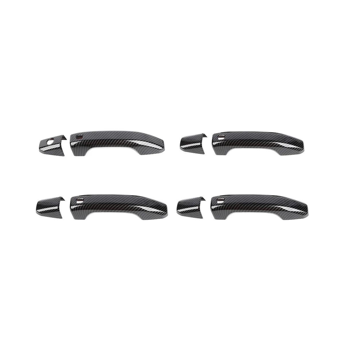 

Car Side Door Handles Trim Cover for Chevy Suburban 2020-2023 Tahoe GMC Yukon 2021-2023 - ABS Carbon Fiber