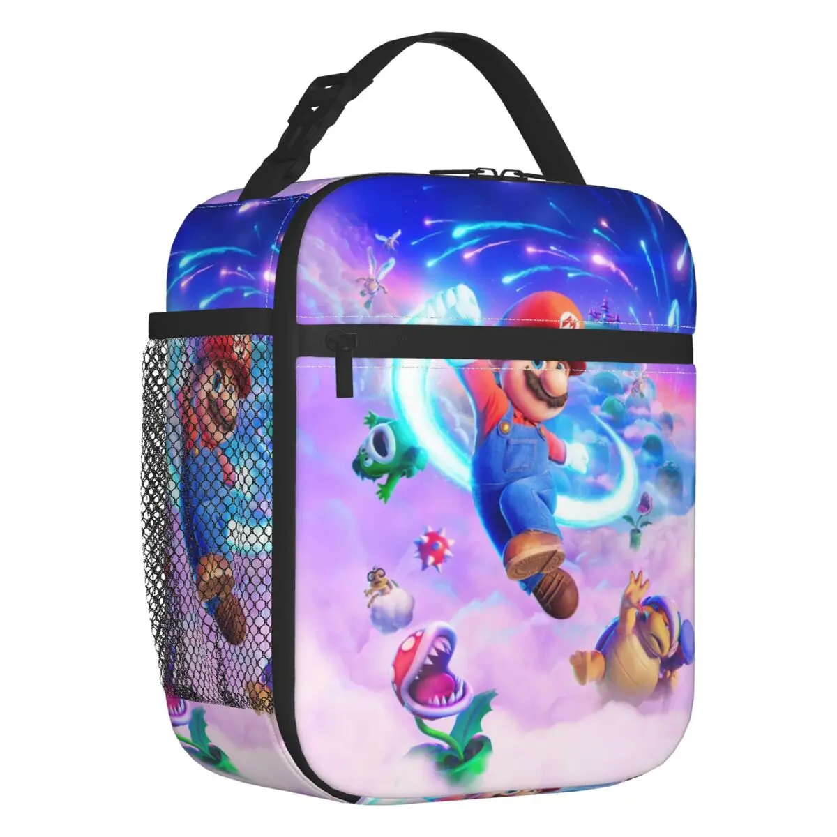 Bolsa Térmica Personalizada M-Marioes Brothers Friends para Mulheres e Homens, Reutilizável, Cooler Térmico para Alimentos, Caixa de Almoço para Camping e Viagens
