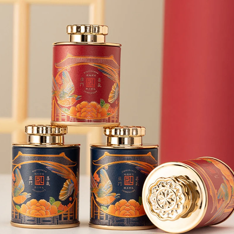 1 Stück Mini-Tee behälter mit Deckel Süßigkeiten Retro leere Dosen Behälter Kaffee Pu'er Rock Black Tea Vorrats behälter kann Glas