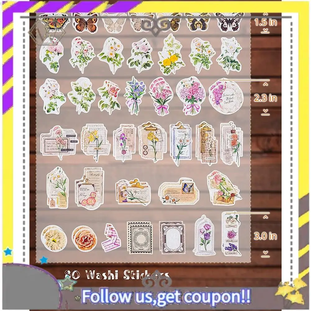 New 260 Piece Ephemera Set, Vintage Scrapbooking Supplies Pack, Vintage Paper And Paper Stickers, Art Craft Gifts, Letters