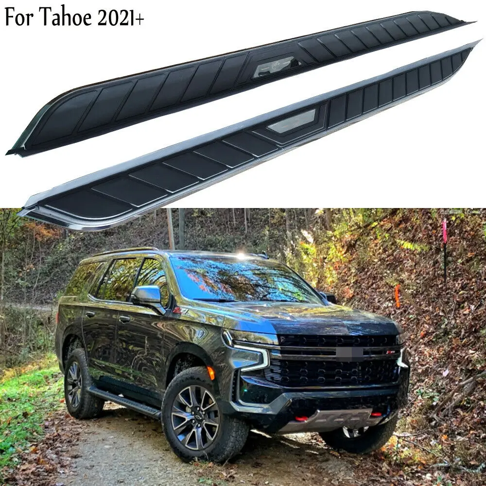 2Pcs Aluminium Stainless steel side step fits for Chevy Tahoe 2021-2024 Side Step Nerf Bar Side Stairs