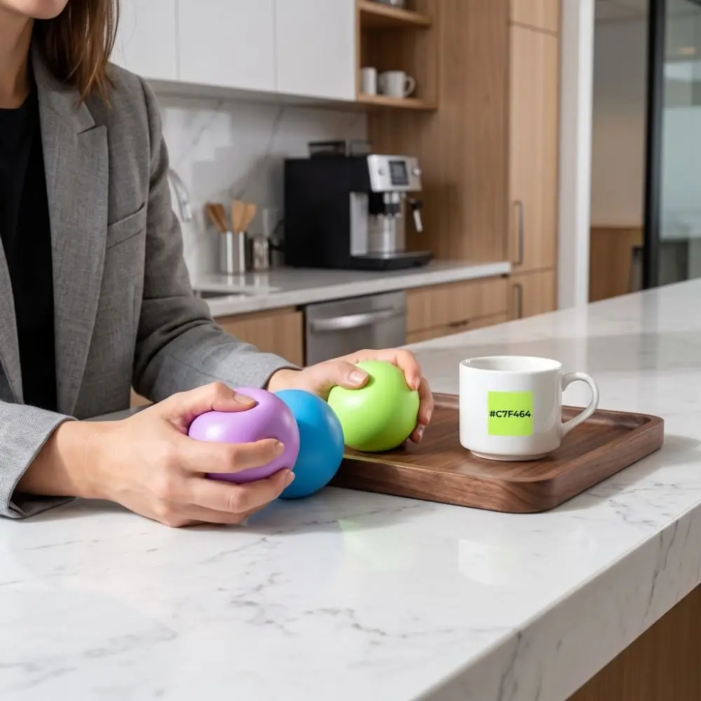 Durable Super Soft Fidget Squishy Colorful Slow Rising Ball Quick-rebound Squeeze Pinch 6cm Sensory Fidget Adults