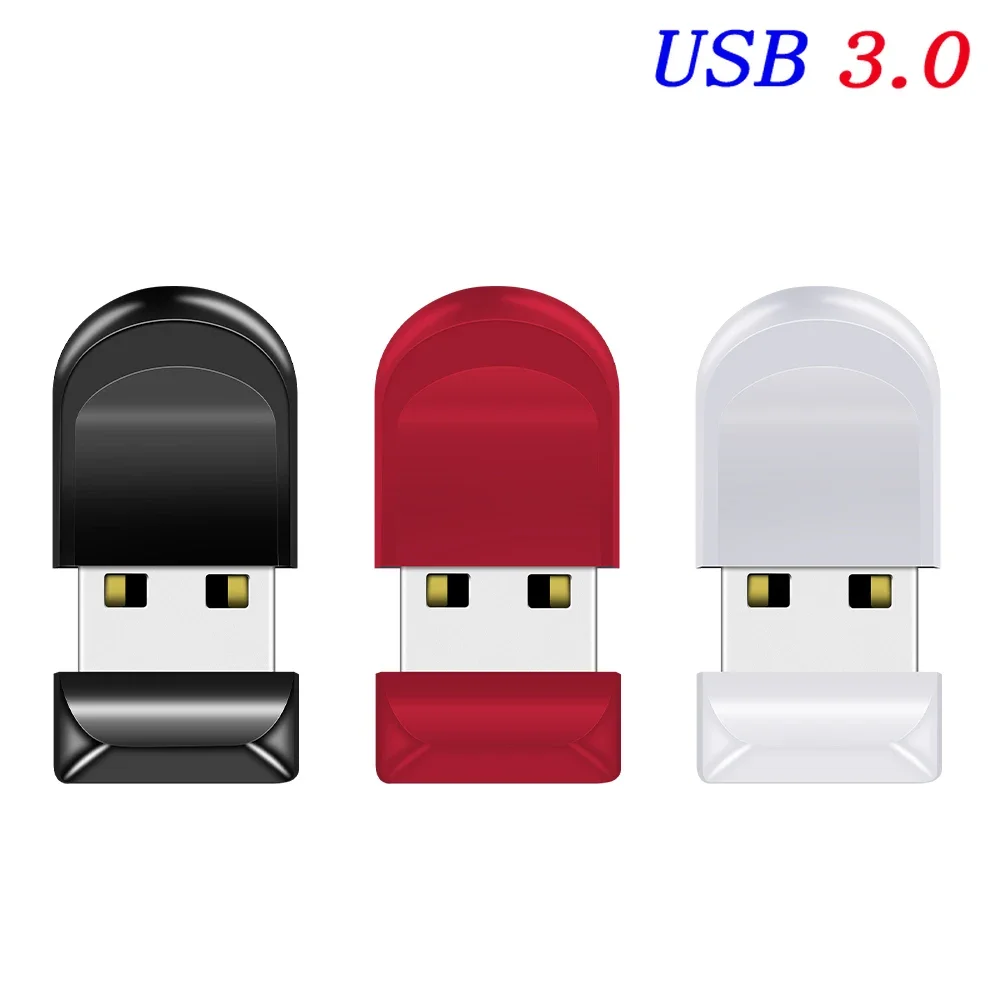 Super Mini USB 3.0 Flash Drive 64GB Free Chain Memory Stick Creative Gift Pen Drive 32GB Black Red White High Speed Pendrive 16G