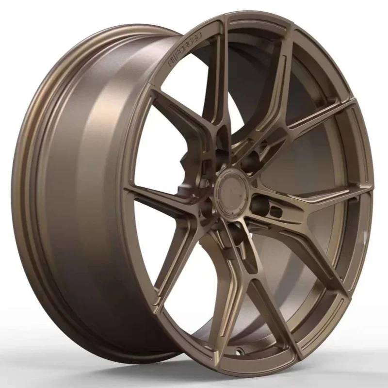 Luxury 6061-T6 custom matte gold polished car wheel, for BMW M3 M5 aluminum alloy forged wheel hub, 5-hole car wheel hub