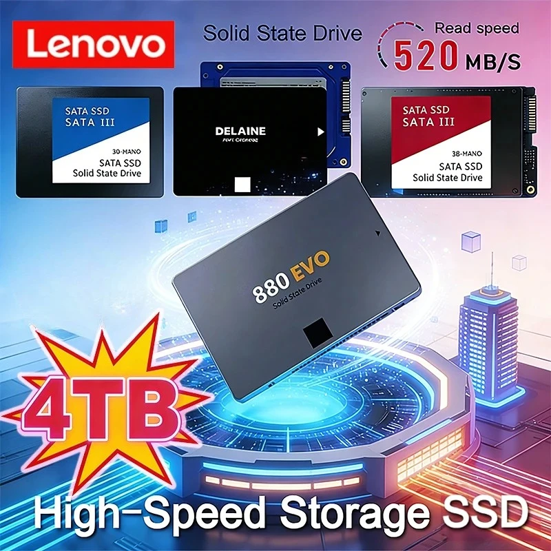 

Внешний жесткий диск Lenovo 880EVO, высокоскоростной, для внутреннего жесткого диска, интерфейс Sata3, портативный твердотельный накопитель для ноутбука