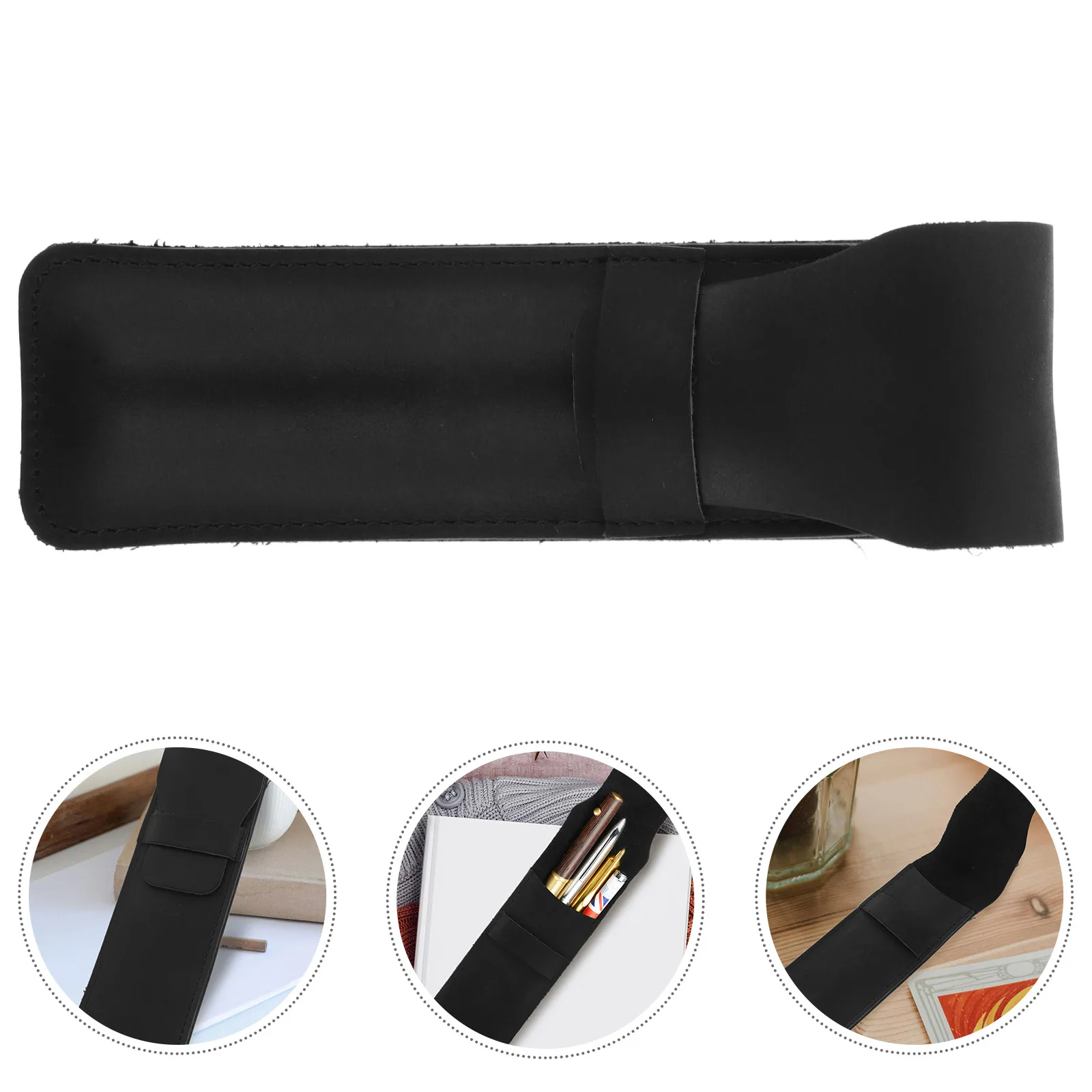 حافظة أنيقة على شكل قلم، حقيبة أقلام صغيرة عتيقة، منظم قرطاسية عملي