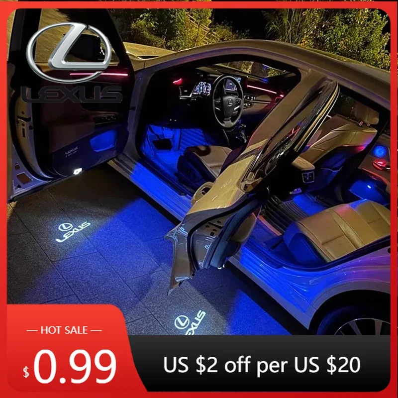 

Interior Stickers Car HD Projector Door Light Welcome Lamps Accessories For Lexus F SPORT ES RX NX LS UX LM LX GX LC RZ IS CT GS