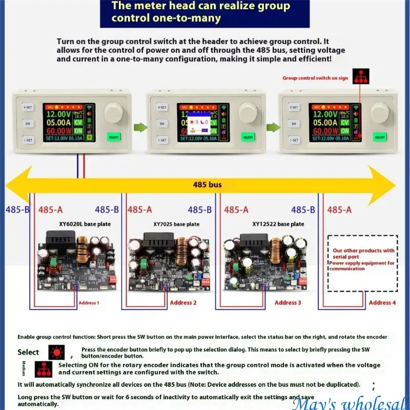 Interfaces seriales múltiples Unidad potencia Pantallas color Panel Equipo eléctrico 448a