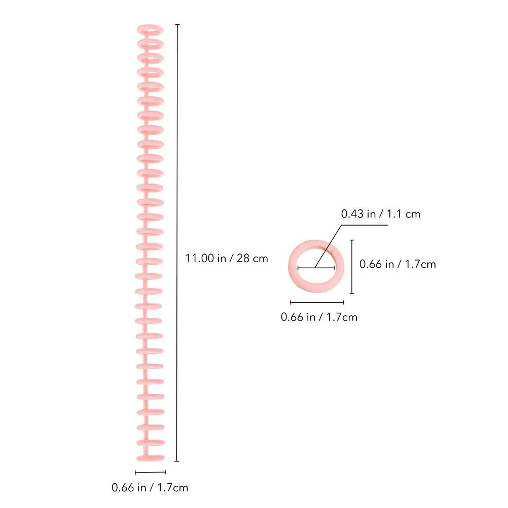 30 Pcs Binding Ring Paper Holes Book Machines Binder Spiral Combs Inserts Coil Notebooks Supplies Plastic Versatile Use