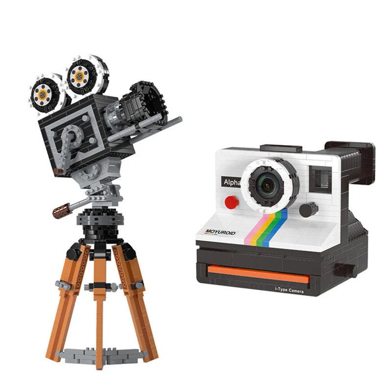 2024 New classic camera model children's gift building toy Nanobricks Gift masonry