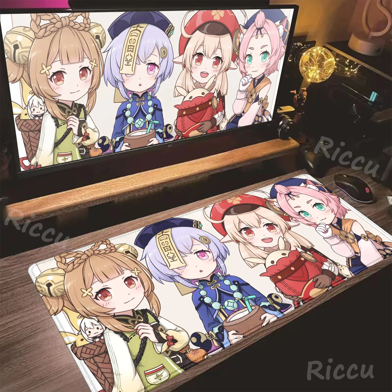 

Art Mouse Pad Genshin Impact characters Computer Laptop Anime Mat Large Mousepad Keyboards Gamers Accessory Decoracion Desk Mat