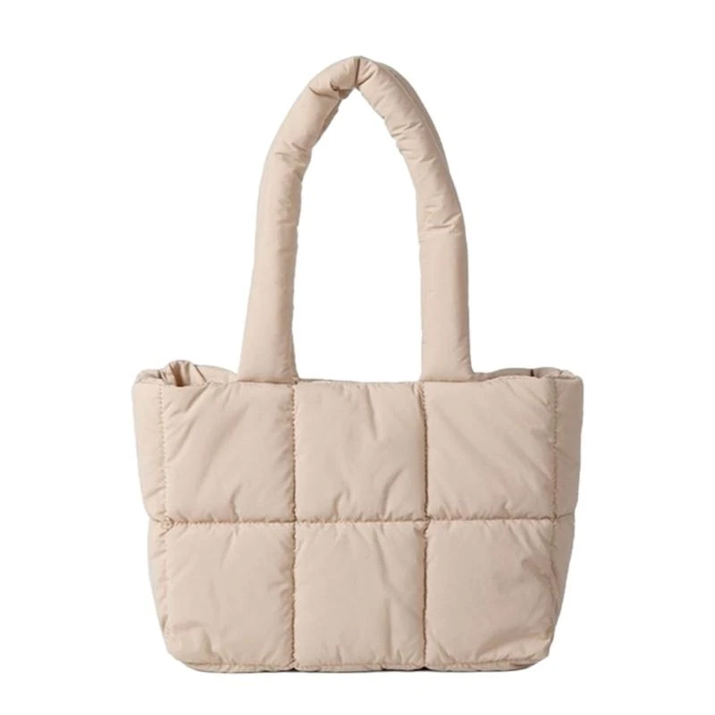 

G5AE Puffer Bag for Girl Women Fashion Shopping Bag Large Capacity Nylon Bag