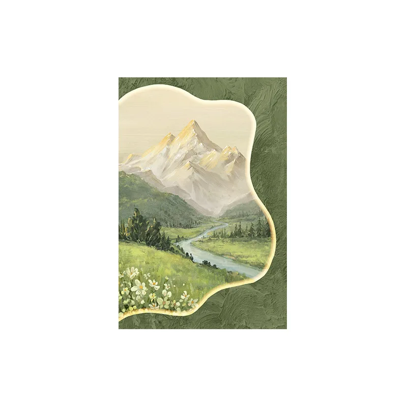 Rizhao Jinshan entrance decorative painting sandstone texture landscape living room background wall hanging painting