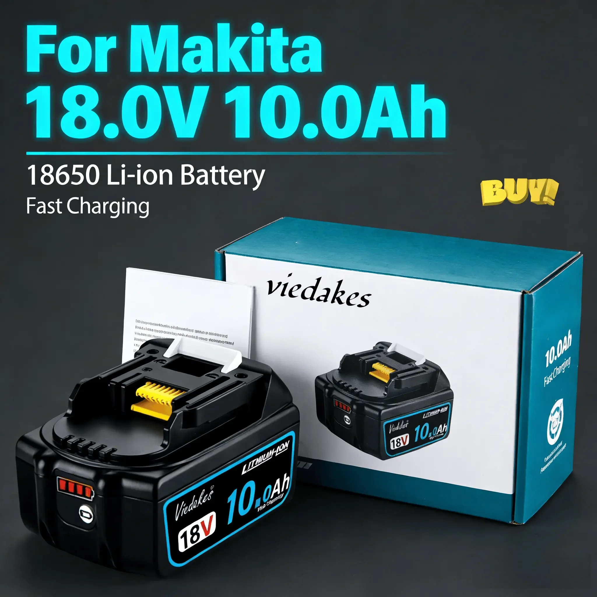 

Must Have｜for makita 18v battery｜12Ah Safe Protection｜Li-ion Battery｜For Makita 18V LXT All Cordless Working Tools