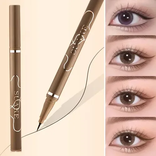 Imagen 2 del producto Lápiz Delineador de ojos resistente al agua, duradero, suave, delineador de ojos de gusano de seda, lápices ultrafinos, negro, marrón, pestañas inferiores, herramientas de maquillaje de ojos