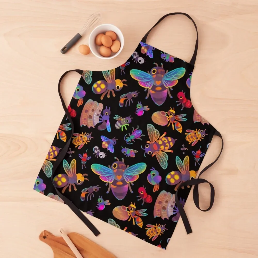 Solitary wasps - dark Apron kitchen clothes for men Kitchen New 2022 Year home women Kitchen Kawaii Accessories Apron