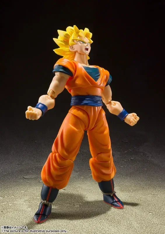 In Stock Genuine Bandai Dragon Ball S.H.Figuarts SHF Son Goku Yellow Hair PVC Anime Action Figures Toys Model Collection Gifts