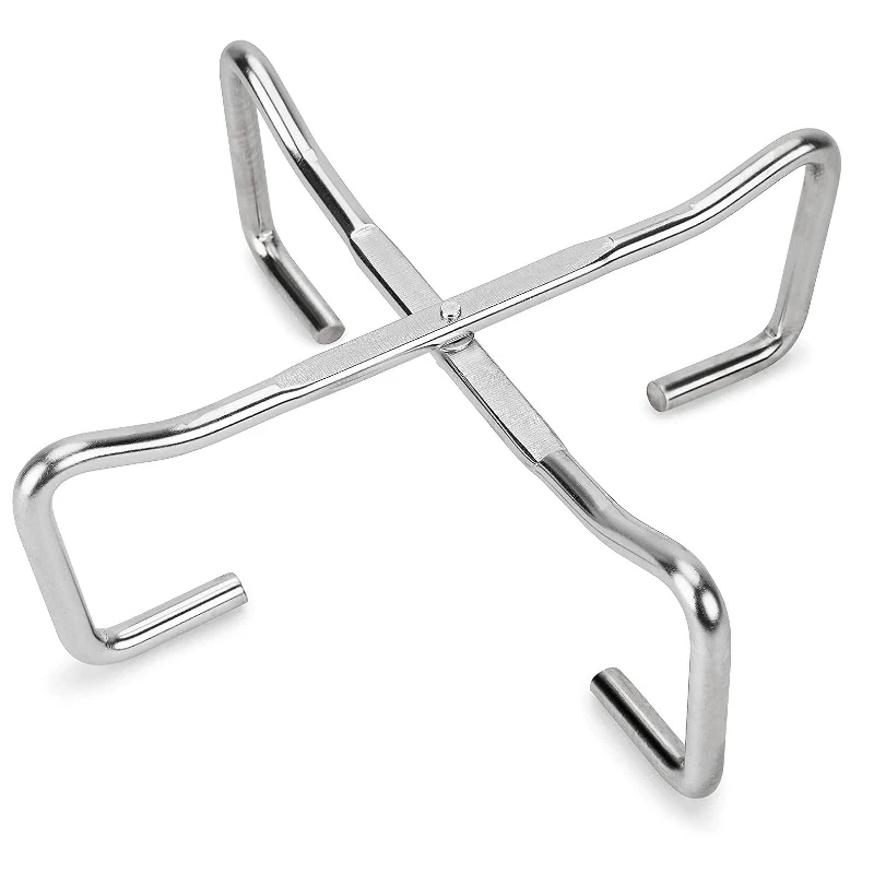 

8" Folding Dutch Oven Lid Stand for Campfire Cooking Cast Iron 4-in-1 Folding Pot Stand Camp Dutch Oven Tool Black / Silver