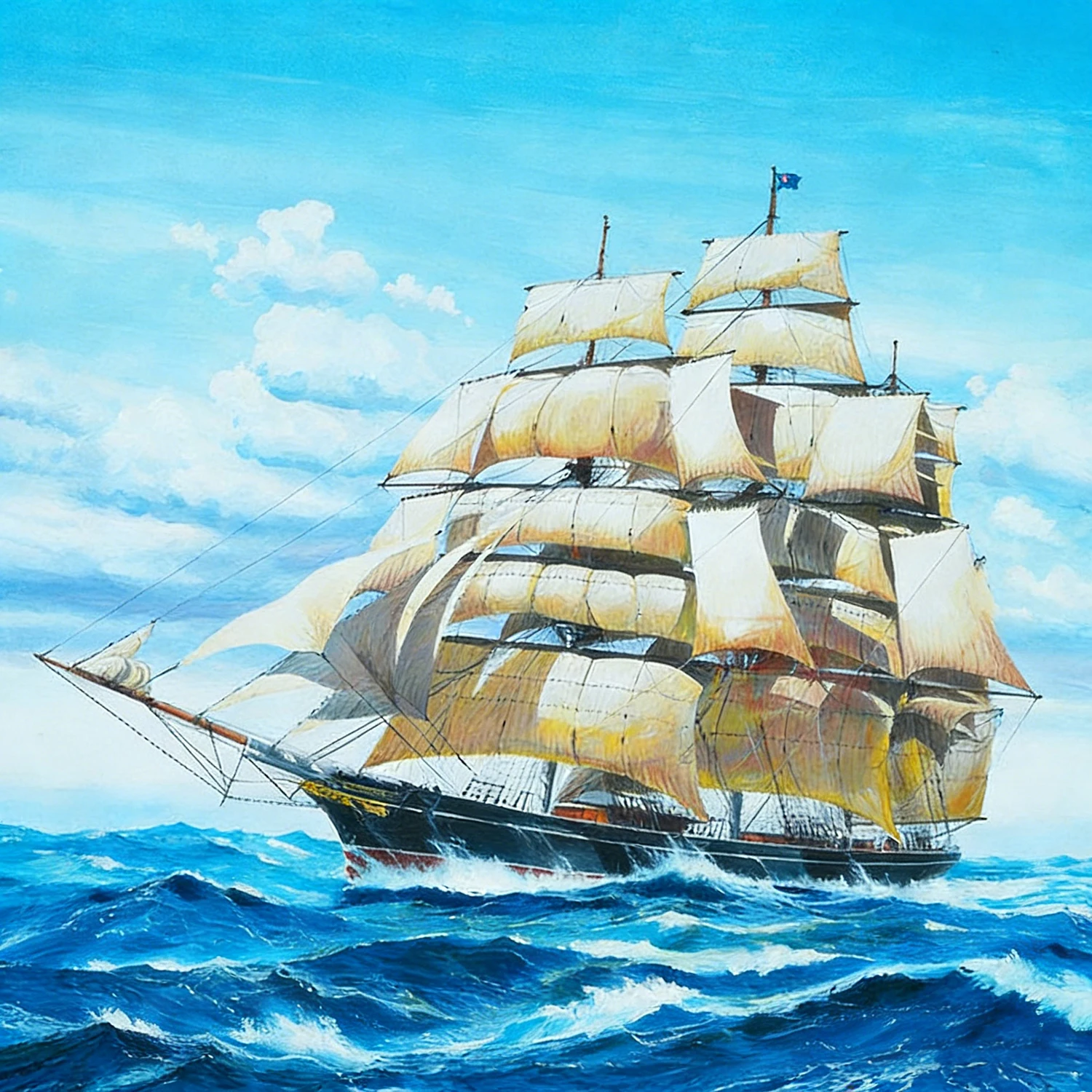 

Модель парусника Kattisak в масштабе 1:96, сборный набор с детализированными элементами, статическая модель корабля, игрушка, декоративная модель парусника