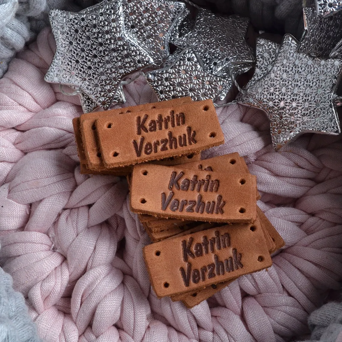 Custom Leather tags with holes , Leather labels, Personalized Leather Labels, Personalized Leather crochet labels, Labels for se