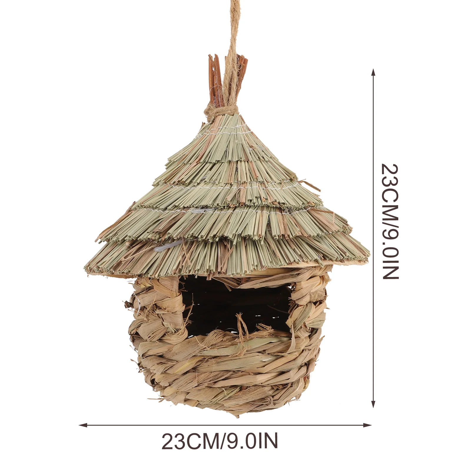 

Parrot House Straw Bird Nest Hanging Durable Woven for Outdoor Garden Use Parrot House Lifelike Bird Nest