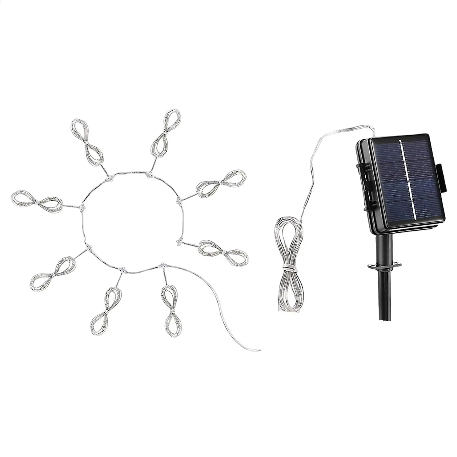 Solar Garden Umbrella Light Outdoor Parasol Lamp Waterproof String Light With 8 Brightness Modes Solar Powered Parasol Light For