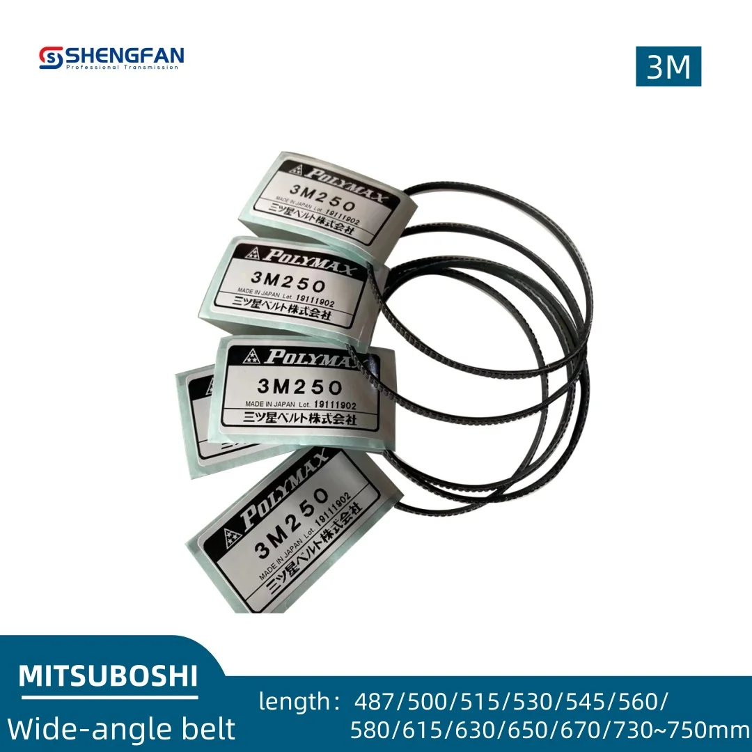 

MITSUBOSHI POLYMAX Polyurethane 3M485 3M500 3M530 3M545 3M560 3M580 3M600 3M615 630 3M650~3M750 Machine Lathe 3M Wide Angle Belt