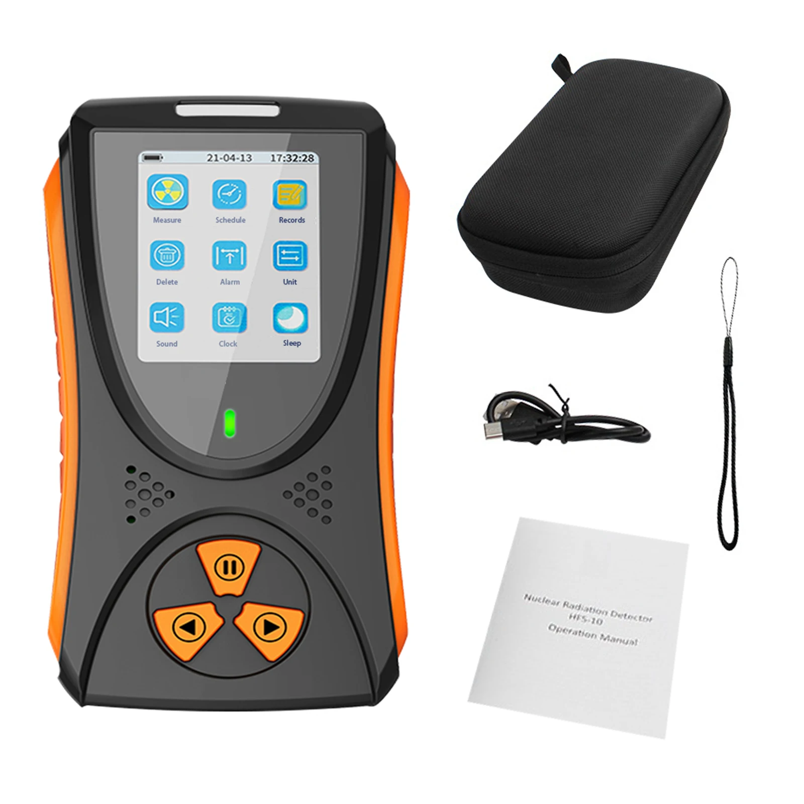 Geiger Counter Nuclear Radiation Detector X-ray Beta Gamma Detector Geiger Counter Dosimeter LCD Screen