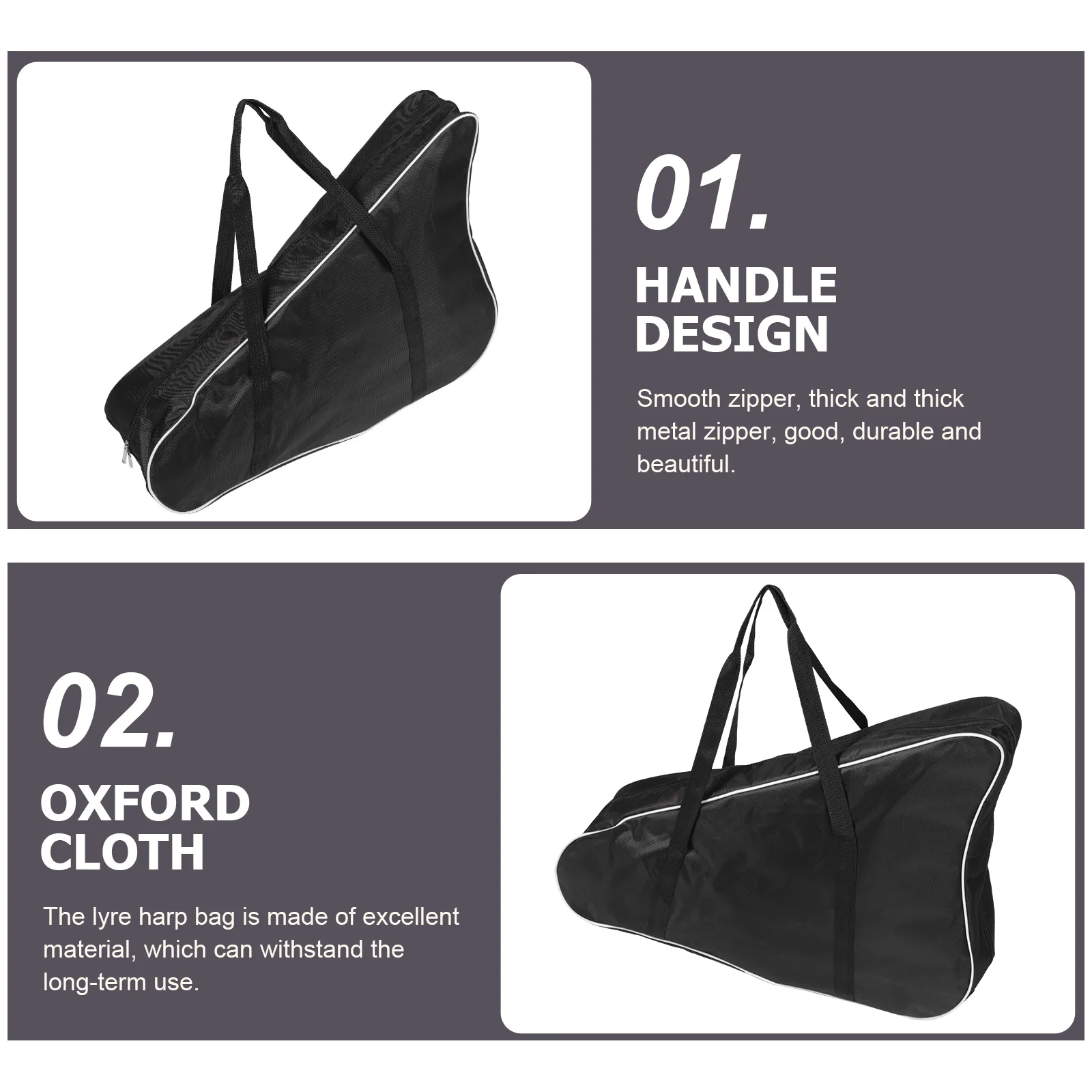 

Gig Bag Harp Carrying Case Instrument Storage Musical Instruments Oxford Cloth Lyre Small Padded