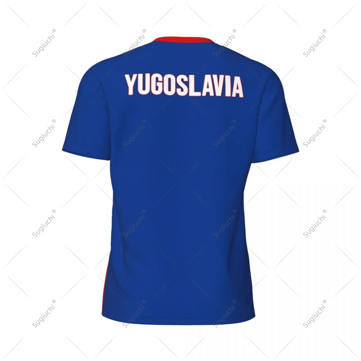 Yugoslavia Flag Men Sports T-shirt Women Tees jersey for Soccer Football Running Bike Tennis Fitness Fans - view 4
