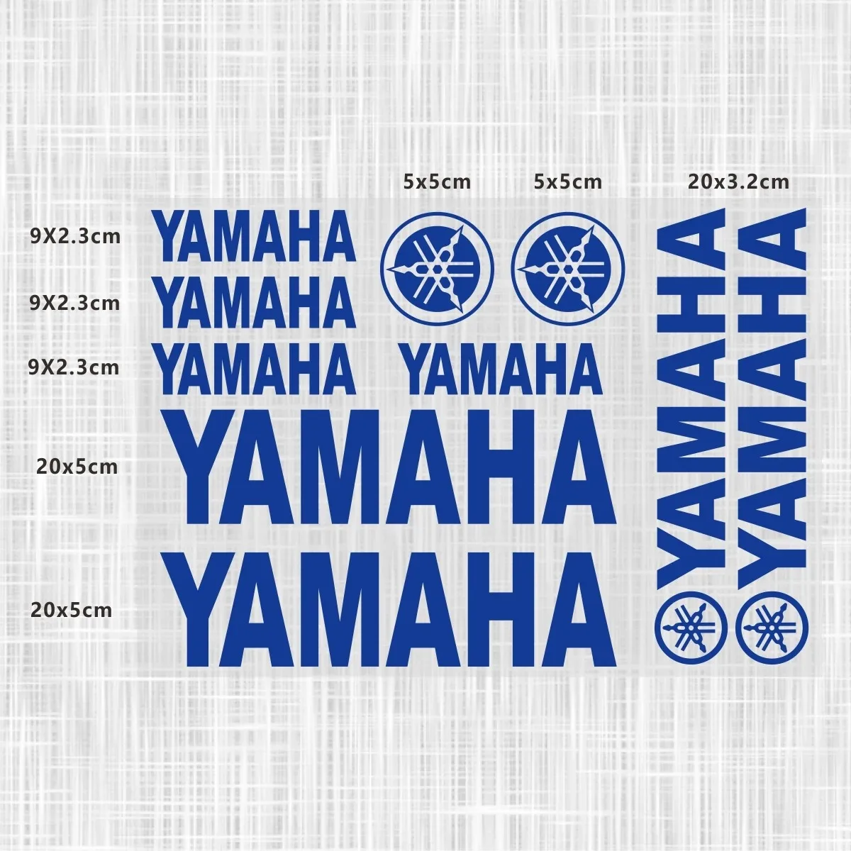 لملصقات ياماها الإنجليزية شعار دواسة دراجة نارية خزان الوقود خوذة الديكور مجموعة ملصقات