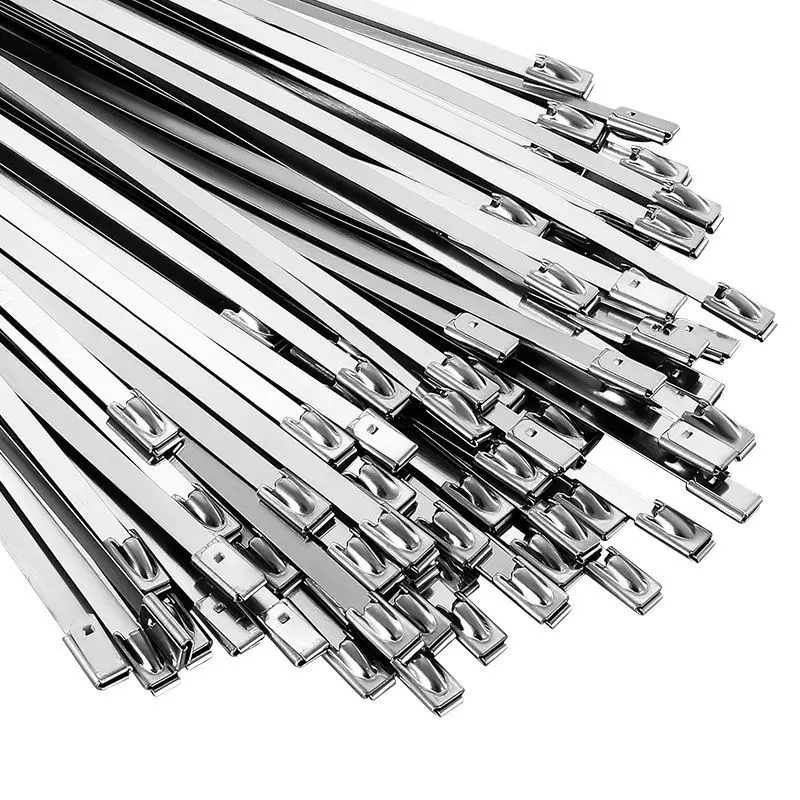 10/20Pcs Metal Self Locking Cable Ties Reusable Heavy Duty Cables Tie Organizer Multifunction StainlessSteel Zip Tie Fastener