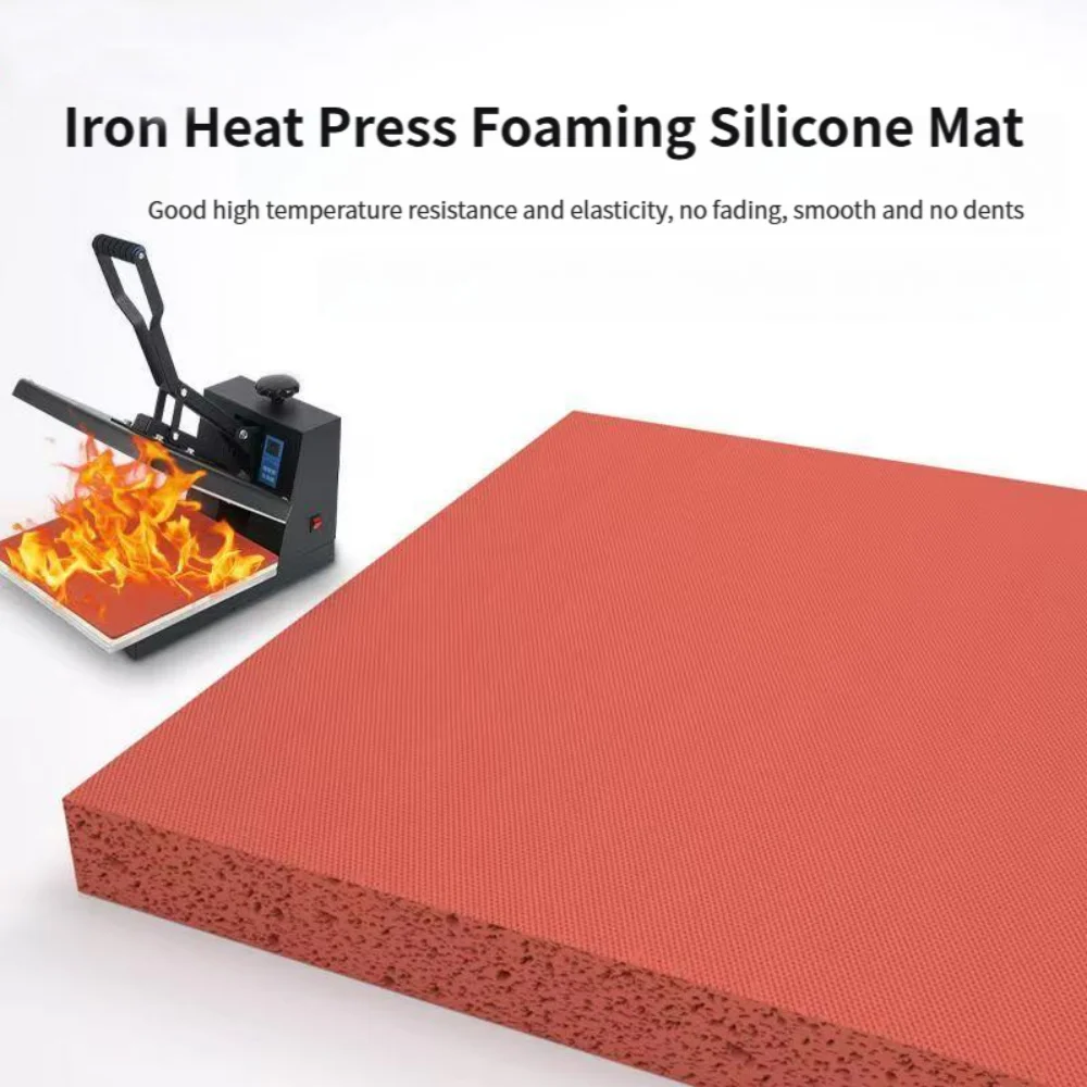 Red Silicone Rubber Soft Mat 15x20x1CM Fishing Lure Heat Transfer DIY Laminating Stamping Machine Pads Plate High Temperature