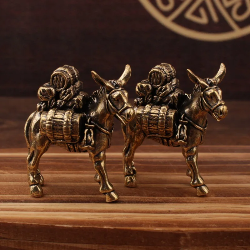 Brass ornament walking donkey travel handicrafts souvenirs home tabletop ornament desert camel