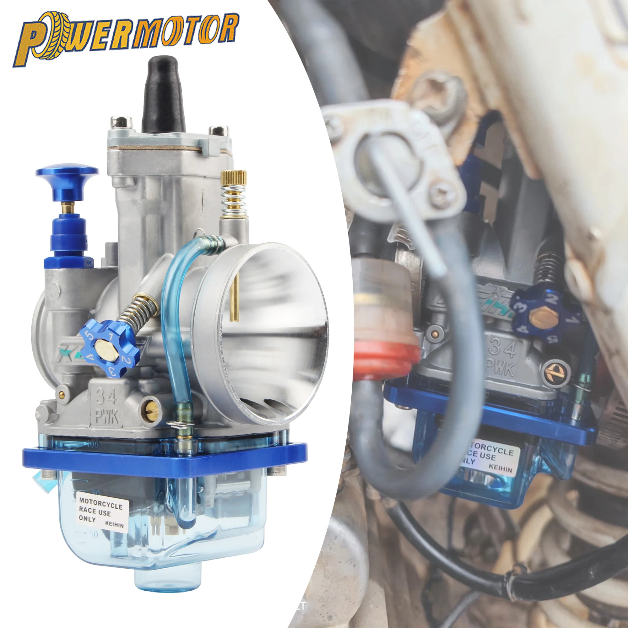 

For KEIHIN KOSO OKO PWK 24 26 28 30 32 34mm Motorcycle Carburetor 2T 4T Universal Scooter ATV Dirt Bike Racing Power Jet Carb