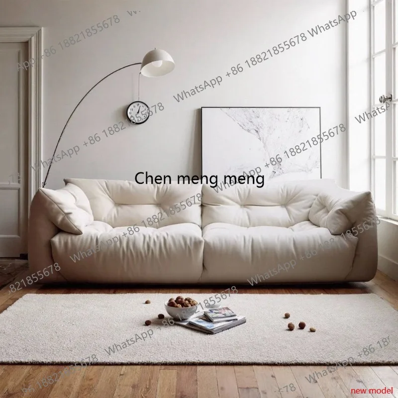 AB03Italian 3 Seater Living Room Sofas Beige Designer Nordic Loveseat Living Room Sofas Lounge Bedroom Divano Moderno Furniture