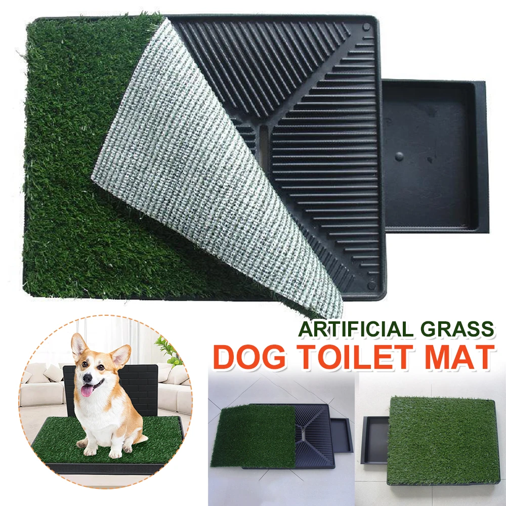 Cat Dog Toilet Lawn Mat Washable Reusable Artificial Grass Pet Training Pads Portable Dog Litter Box Dog Peeing Lawn for Dogs