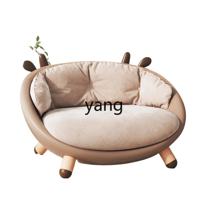 LTT， lazy sofa small chair fabric baby solid wood animal stool