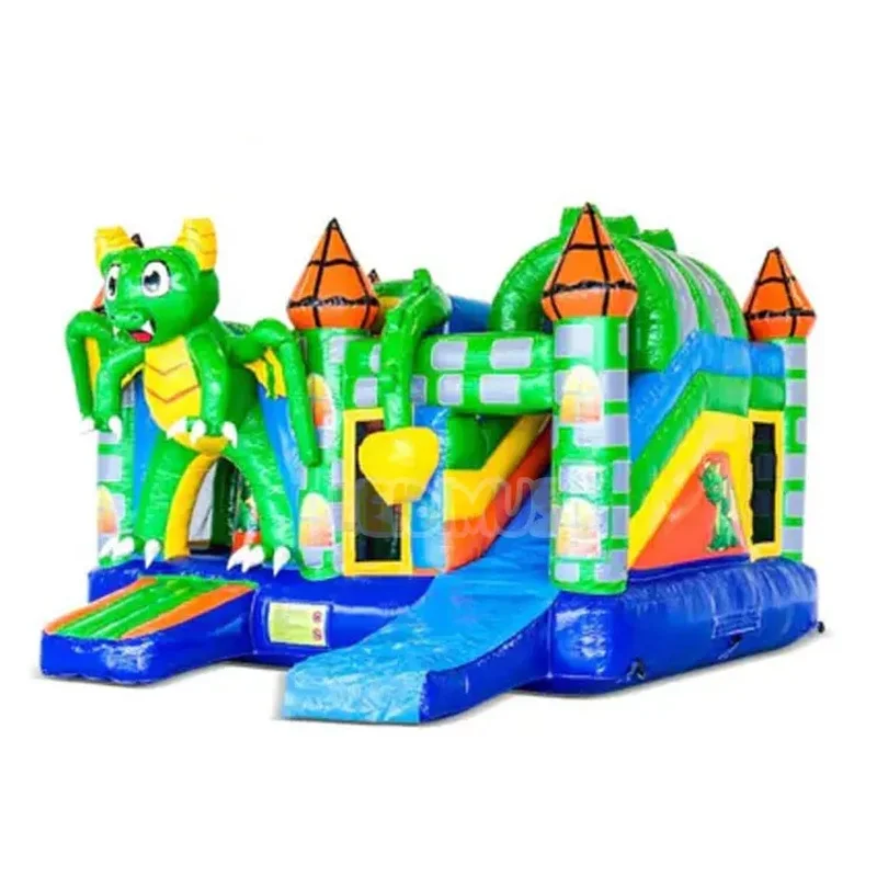 Amusement Park Combo Dragon Jumper Inflatable Jumping Castle Bouncy Castle Bouncer Bounce House with Slide
