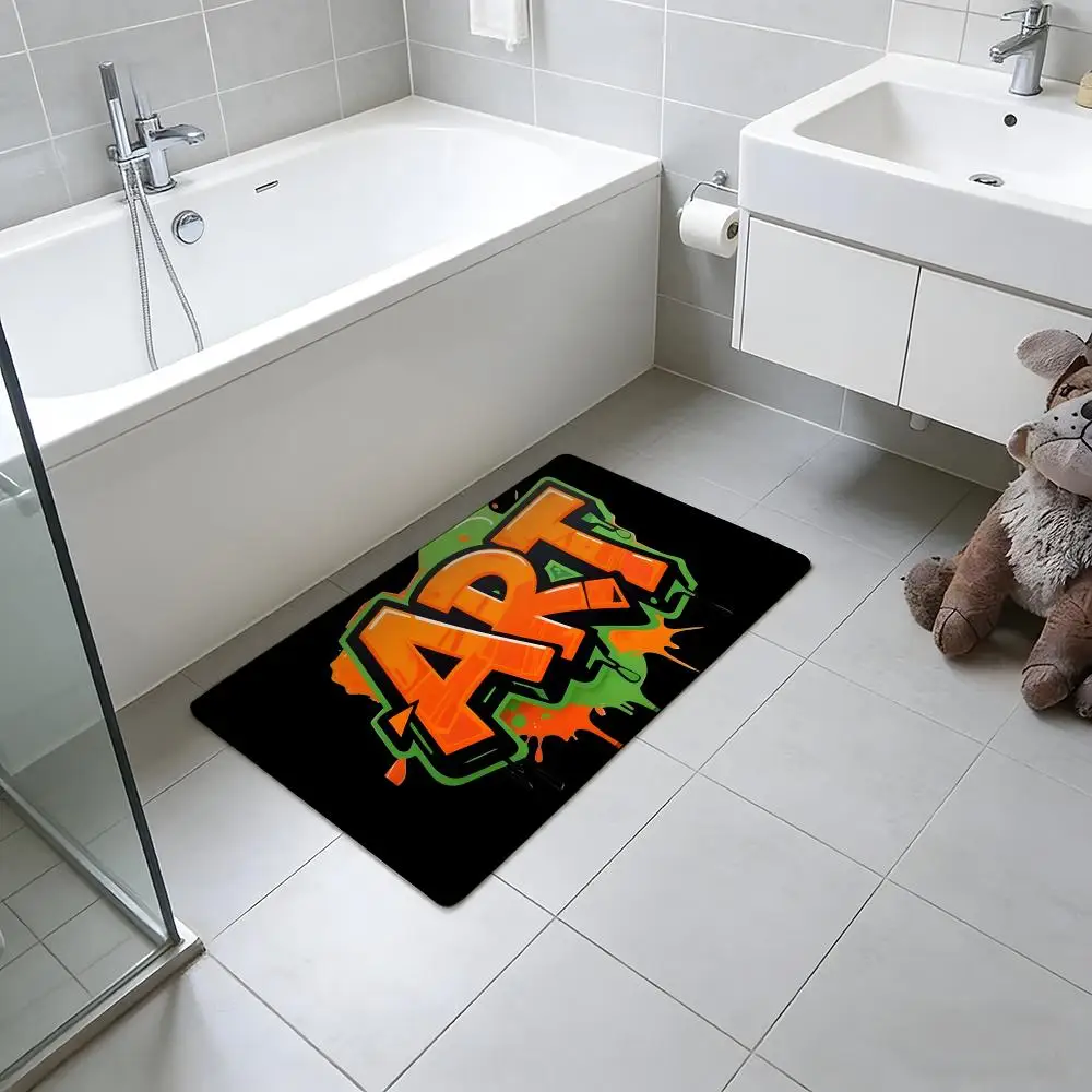 fashion A-ART Floor Mat Absorbent Floor Mat Non-Slip Entrance Rug for Bathrooms Restrooms and Toilets