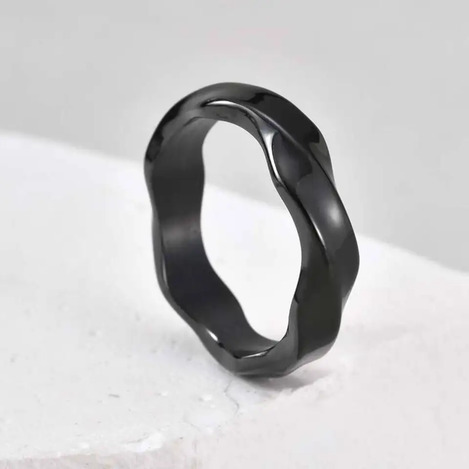 Vnox 2026 New Mobius Ring for Men, Oxidized Twisted Stainless Steel Finger Band,Retro Endless Love Anniversary Gift for Him, image 8