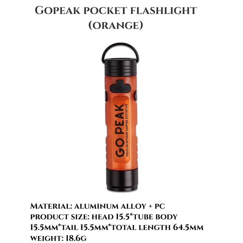 GOPEAK 5050 LED Kleine Schlüsselclip-Taschenlampe mit 7 Farben für Outdoor-Notfälle und Katastrophenhilfe, Lange Akkulaufzeit – Detail 10