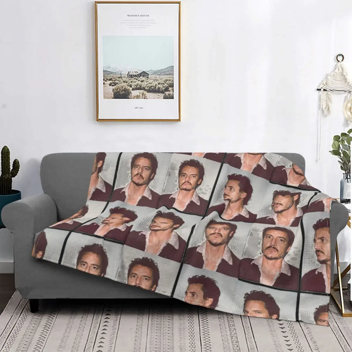 Pedro Pascal Actor Heartthrob Blanket Meilleur acteur de groupe Fleece All Season Thin Throw Blankets For Sofa Rug Piece