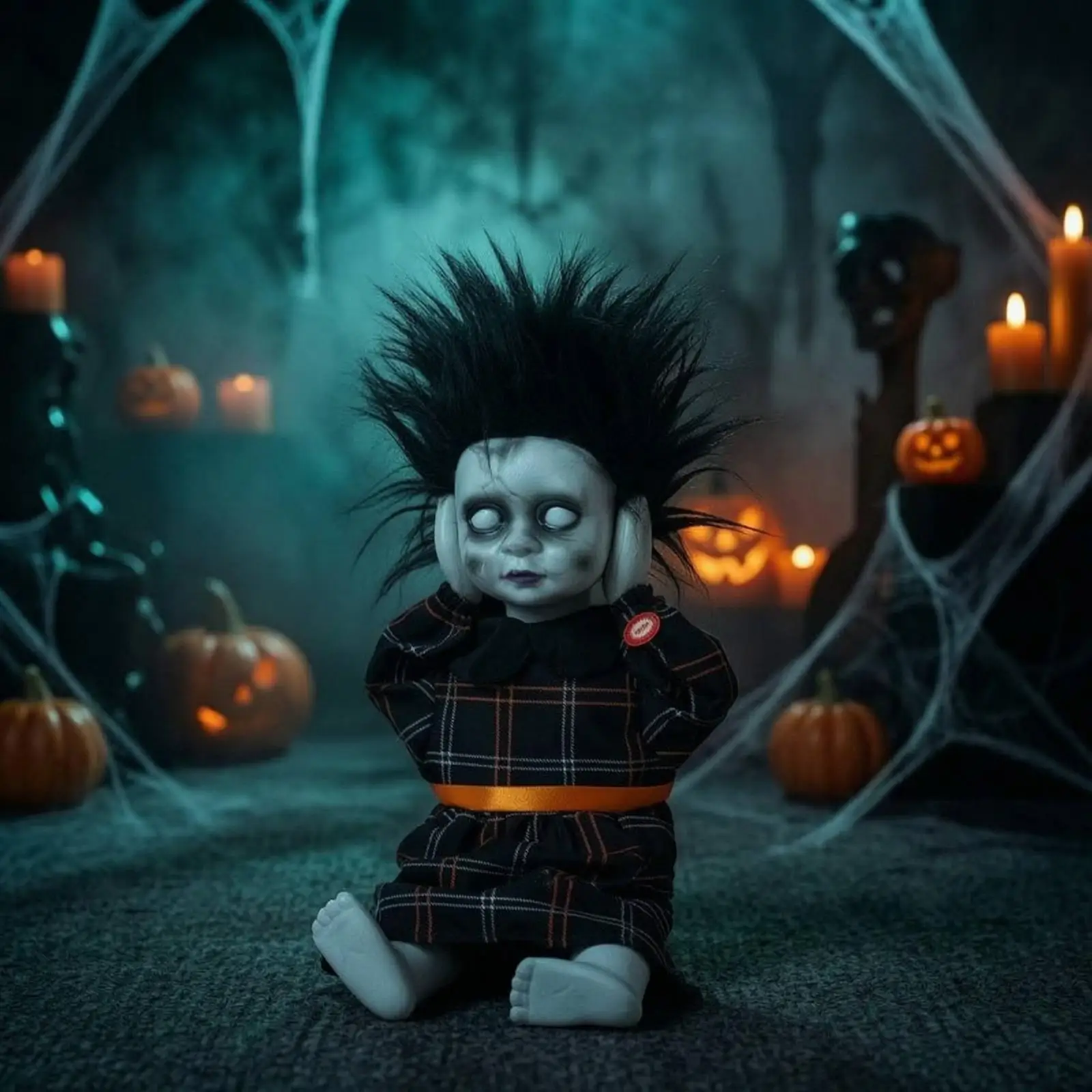 Doll with Light and Sound Operated Horror Doll Creepy Prop