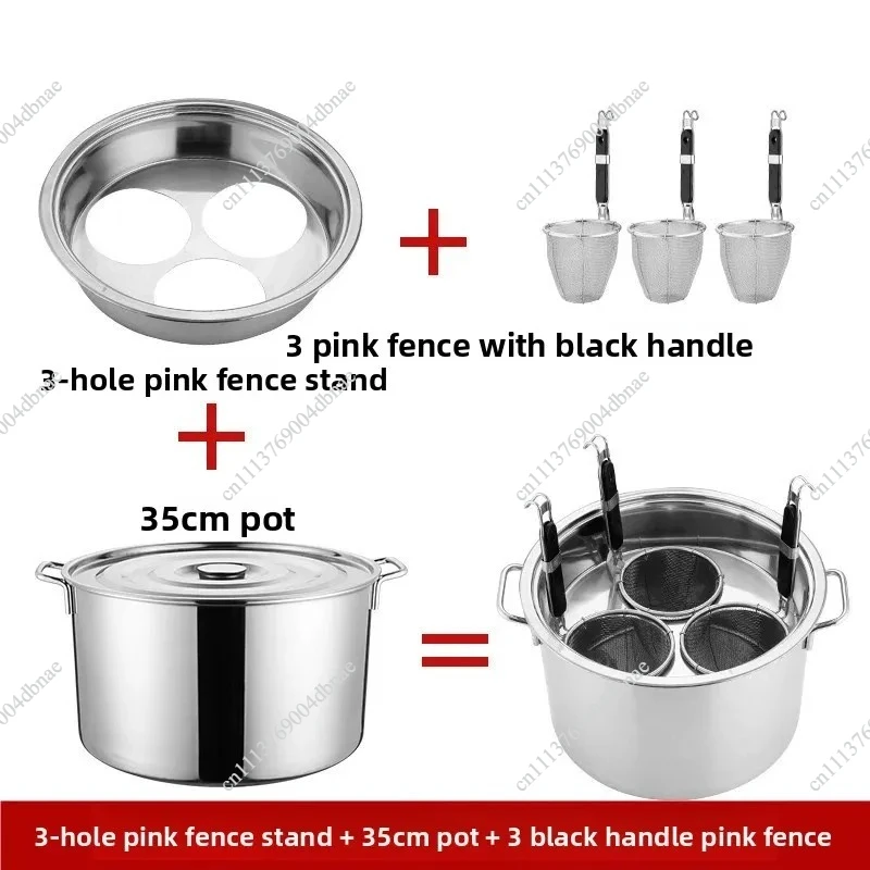 Stainless Steel Cooking Noodle Pot, Soup Bucket, Large Capacity, Induction Cooker, Stewed Soup