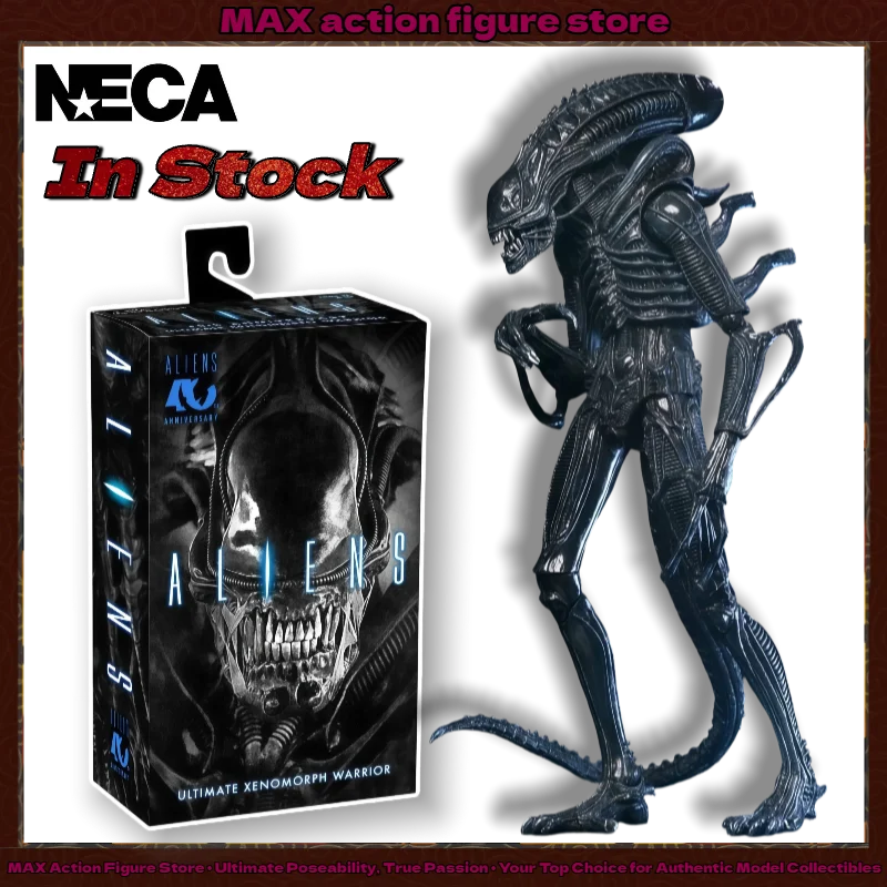 In Stock NECA 51797 Aliens 40th Anniversary Ultimate Black Xenomorph Warrior 9in Articulated Action Figure Horror Collectible