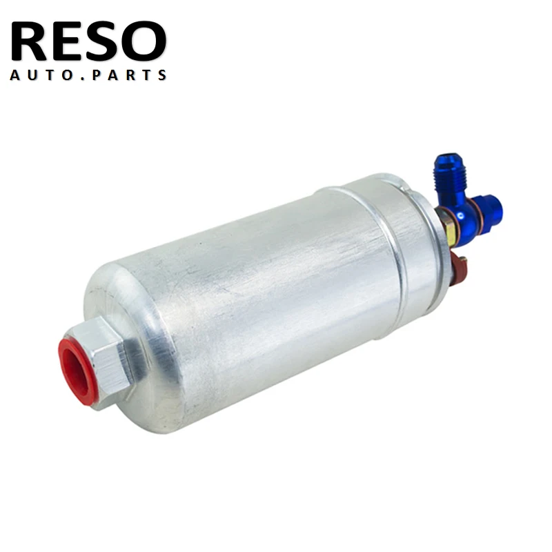 RESO  OEM:0580 254 044 Universal Racing External Inline Fuel Pump 044 Poulor 300lph + Adapter Fitting
