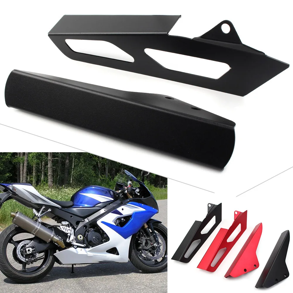 Motorrad-Kettenabdeckung, Schutz für Suzuki GSX-R GSXR 1000 2005–2006, Aluminium, Billet, Schwarz/Rot