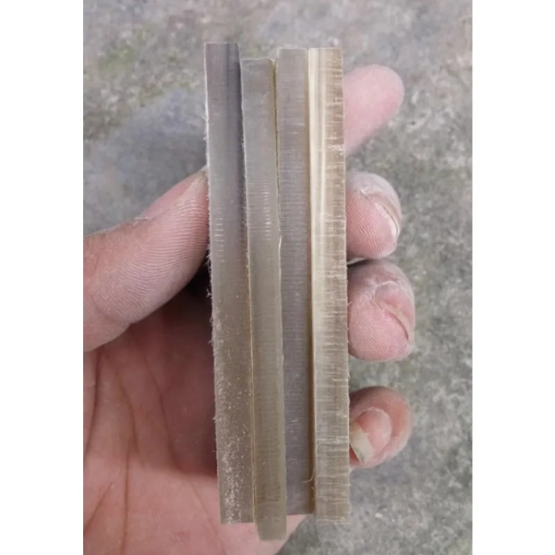 2PCS Natural Flower yellow Buffalo Horn Sheet Knife Blanks Plate Handle Material
